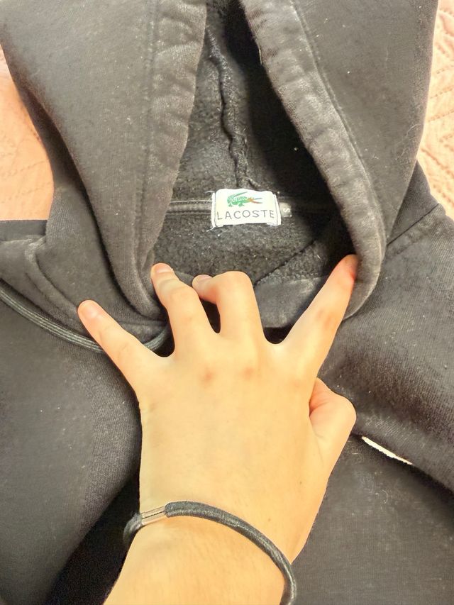 Sudadera Lacoste Negra Talla s y pantalón