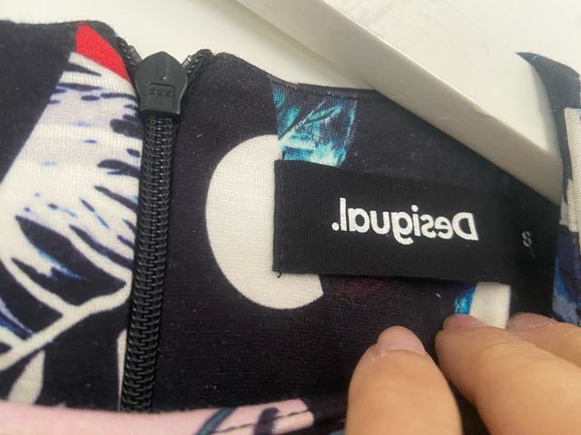 Vestido Desigual Talla S Estampado Flores