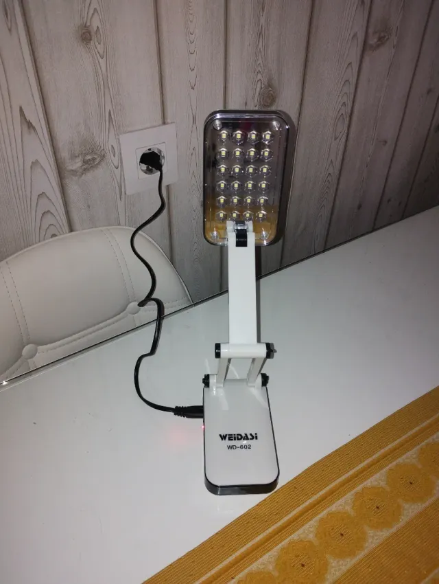 Lámpara Escritorio LED WEIDASI WD-602 Plata/Blanca