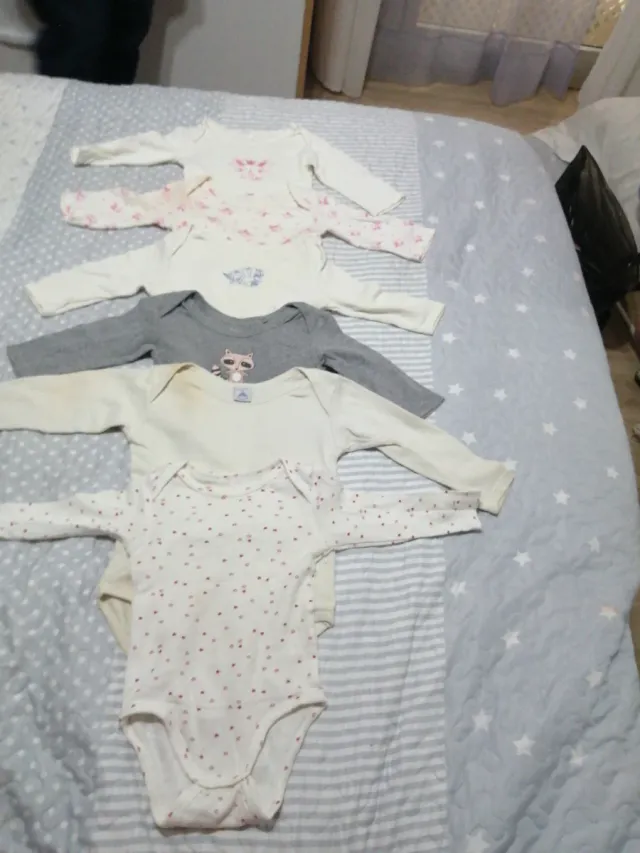 Lote 5 Bodis Manga Larga Bebé