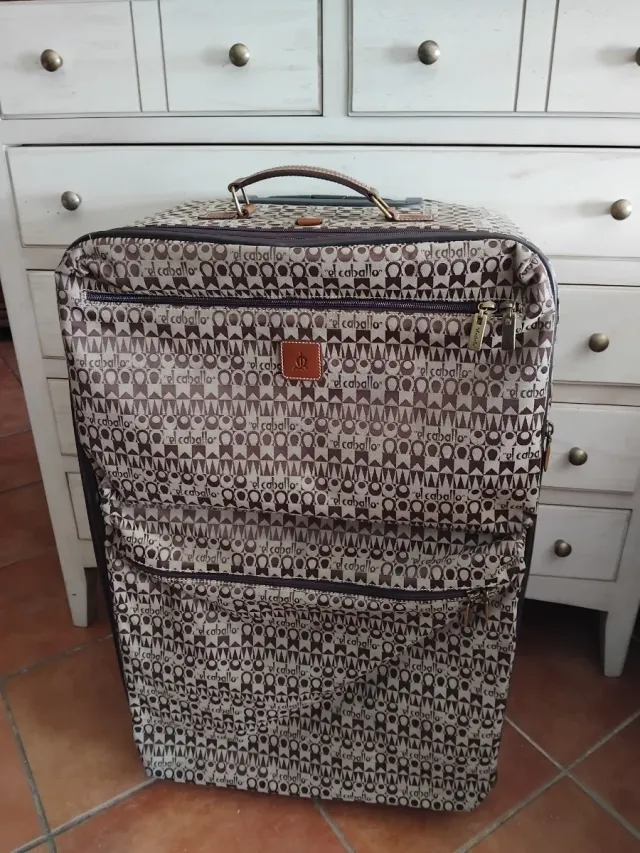 Maleta El Caballo Beige y Marrón