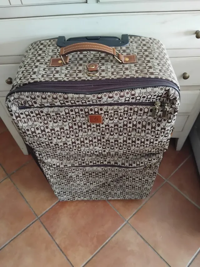Maleta El Caballo Beige y Marrón