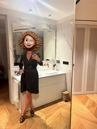 Vestido fiesta Massimo Dutti negro/dorado