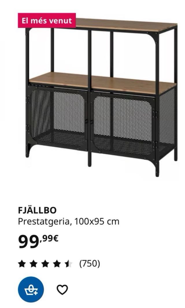Estantería Fjallbo Ikea Metal Madera