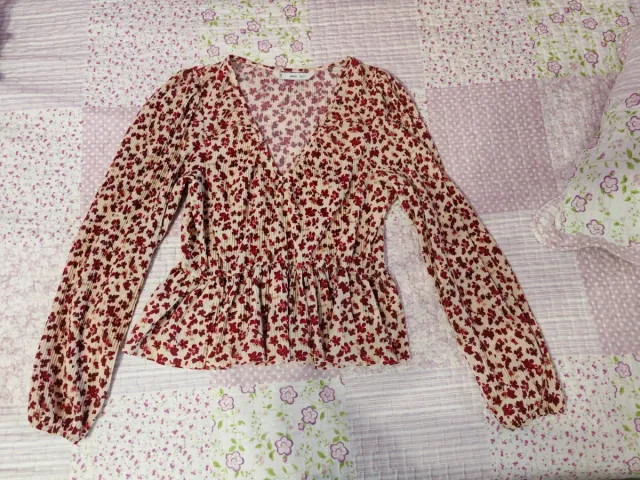 Blusa floral manga larga
