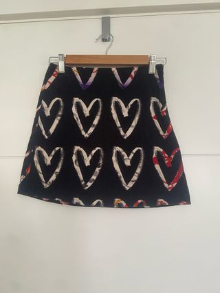 Falda Desigual Corazones Talla S
