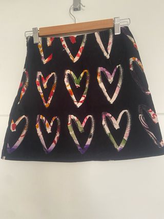 Falda Desigual Corazones Talla S