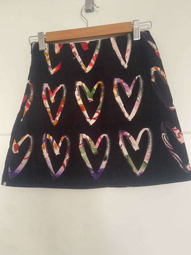 Falda Desigual Corazones Talla S