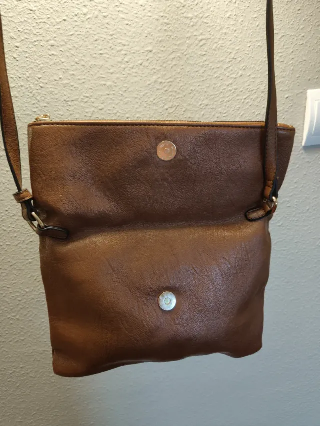 Bolso de mano P marrón con cremallera