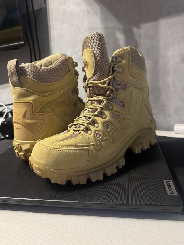 Botas militares KKK beige/marrón