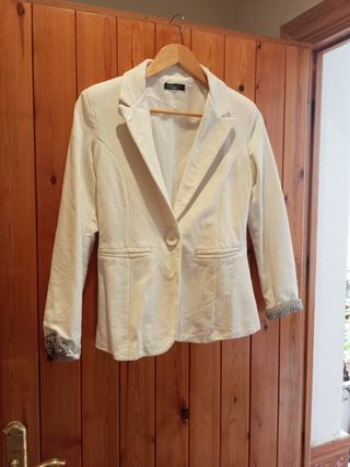 Americana blanca mujer Talla M