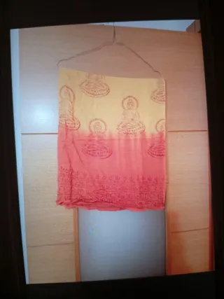 Pañuelo Fular Bohemio Rosa y Amarillo