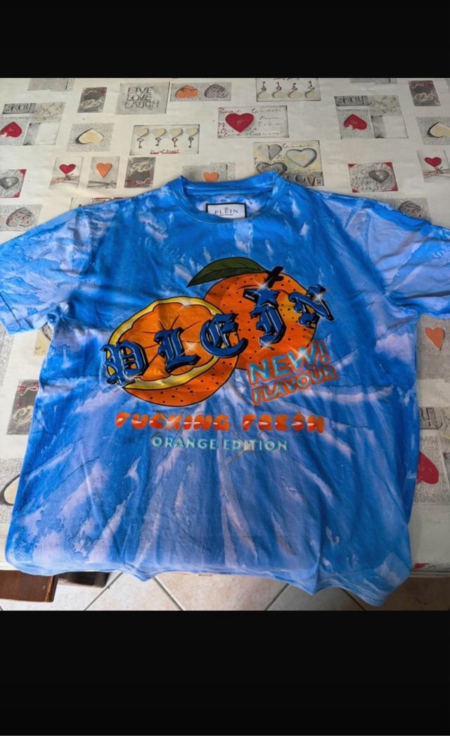 T-shirt Philipp Plein Blu Arancio