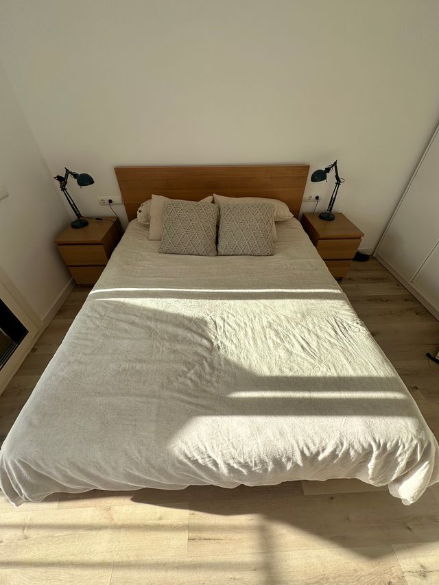Estructura Cama IKEA MALM Madera Beige