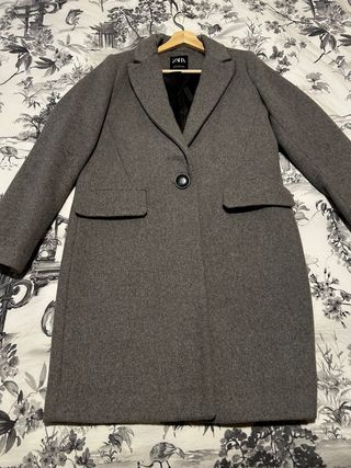 Abrigo Zara Gris Talla XS