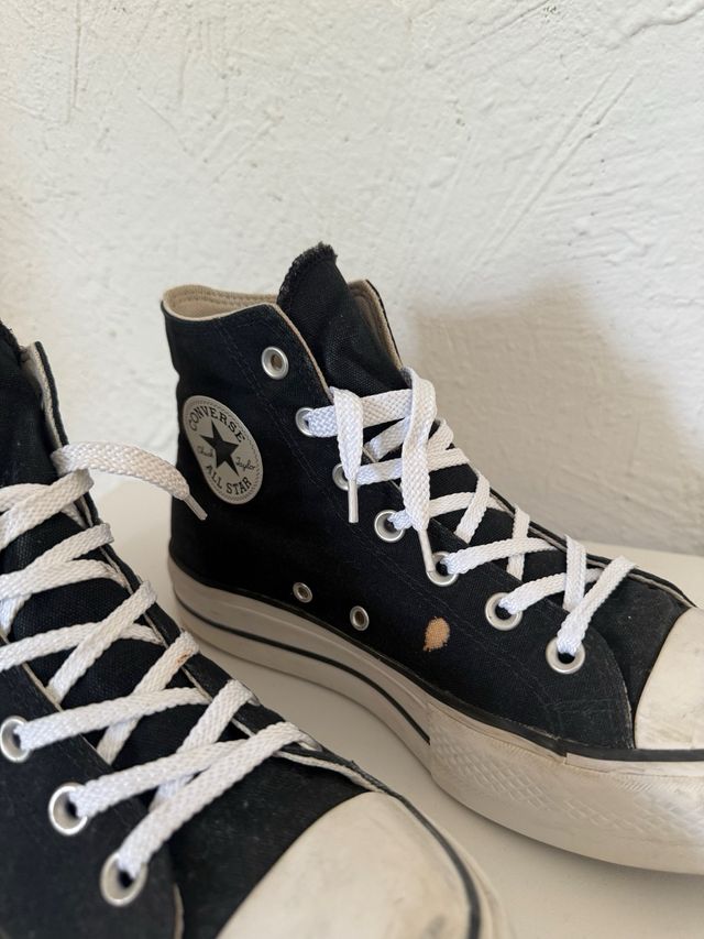 Converse plataforma negras