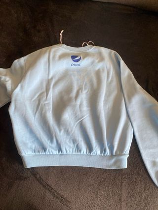 Sudadera Pepsi Crop Top Azul