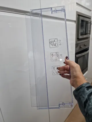 Tapa cajón congelador transparente