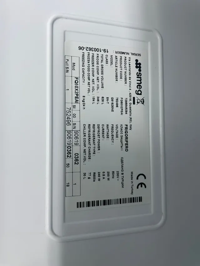 Nevera Smeg Americana Acero Inoxidable