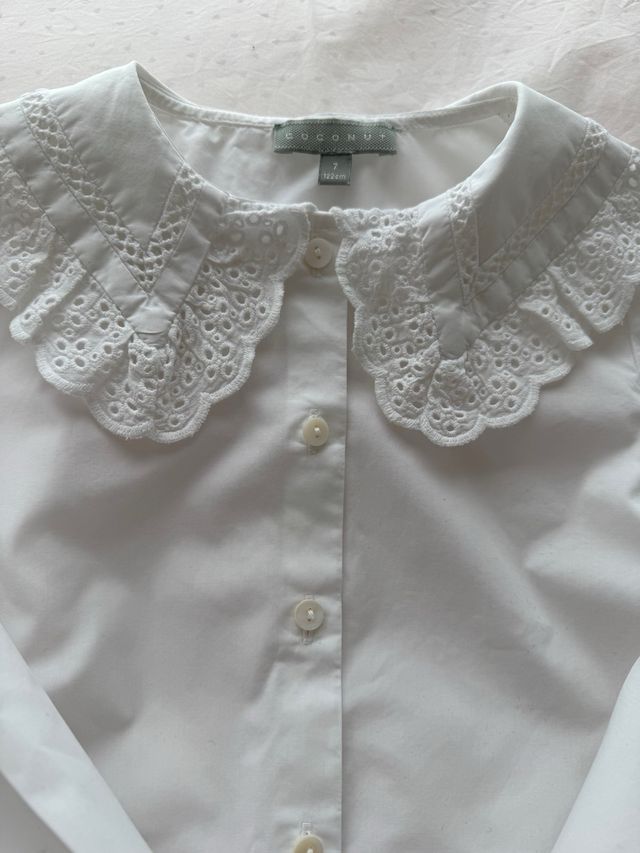 Camisa blanca Coconut talla 7 niñ