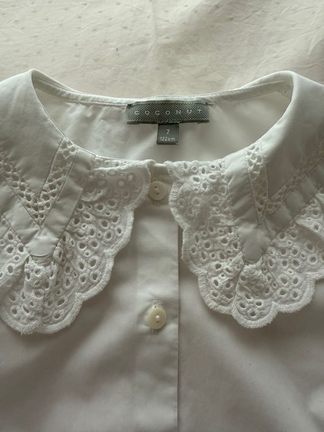 Camisa blanca Coconut talla 7 niñ