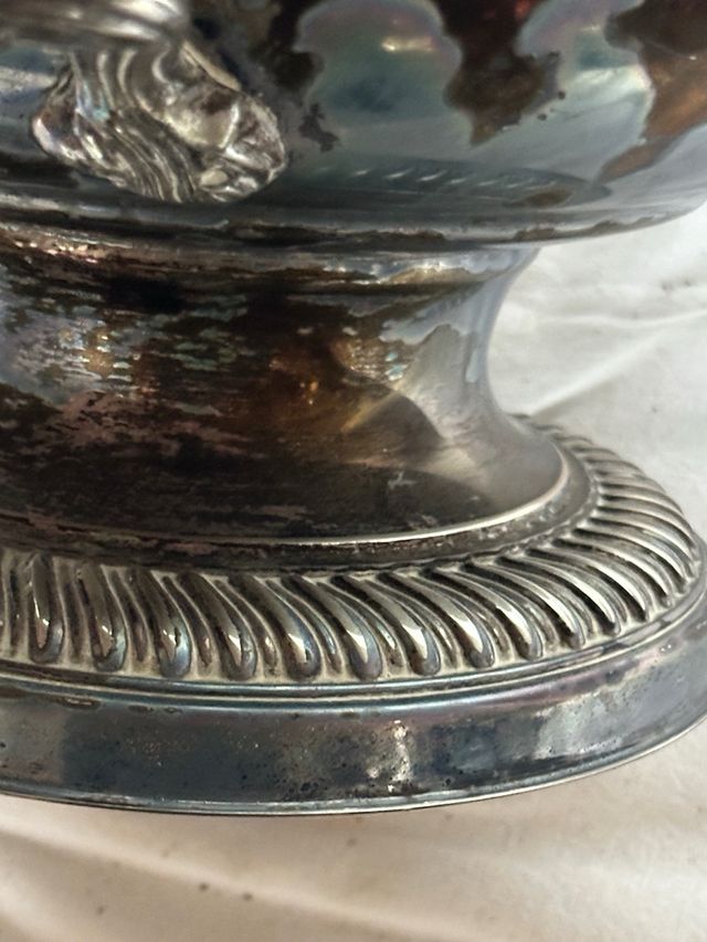 Cubitera antigua vintage plateada