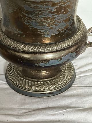 Cubitera antigua vintage plateada