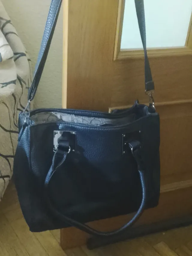 Bolso Negro Grande de mano y bandolera