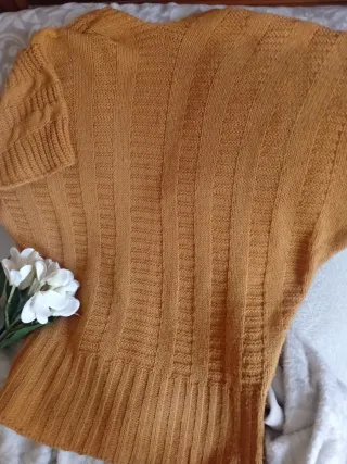 Jersey/Poncho Mujer Talla S mostaza