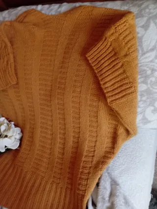 Jersey/Poncho Mujer Talla S mostaza