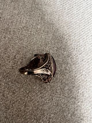 Anillo vintage piedra plata