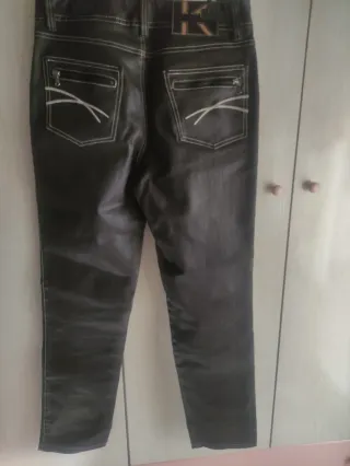 Pantalones rectos mujer talla 38 marrones