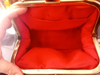 Bolso de mano, vintage, retro, negro y multicolor