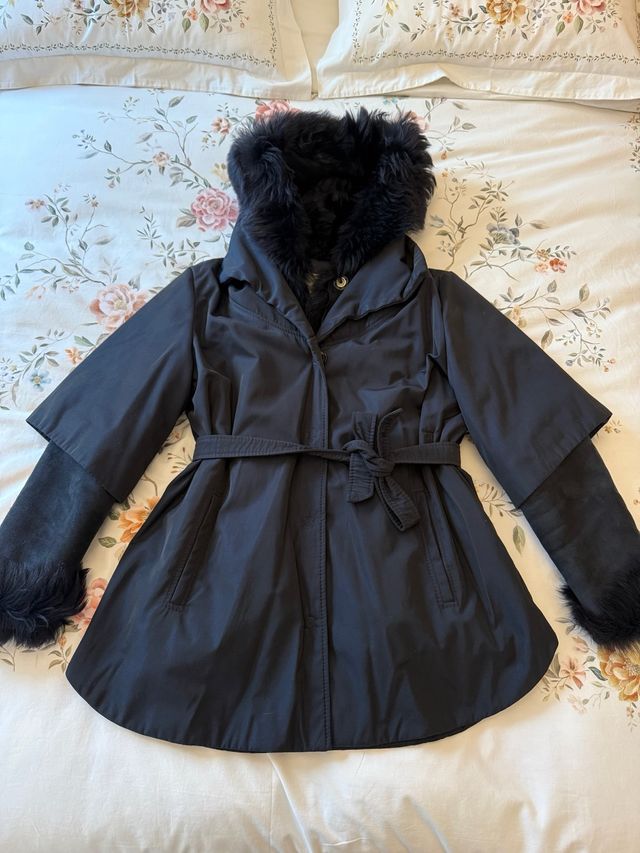 Trenca mujer azul marino