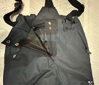 Pantalón de nieve con tirantes negro T 40