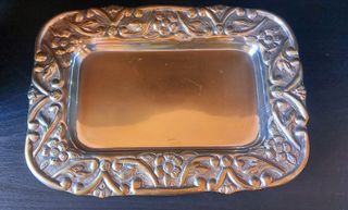 Vassoio rettangolare decorato