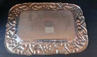 Vassoio rettangolare decorato