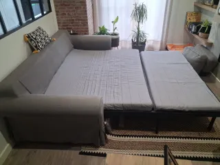 Sofá Cama Gris/Rojo