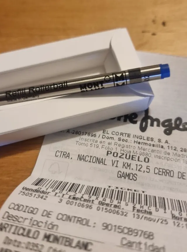 Recarga Tinta Montblanc Rollerball Azul .