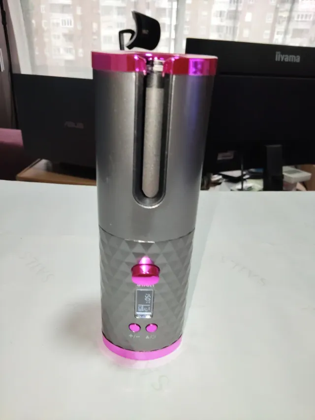 Rizador Pelo Inalámbrico Gris/Rosa