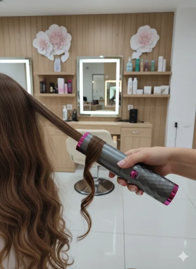 Rizador Pelo Inalámbrico Gris/Rosa