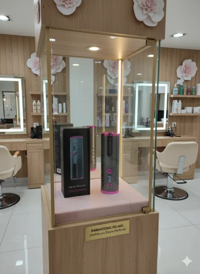 Rizador Pelo Inalámbrico Gris/Rosa