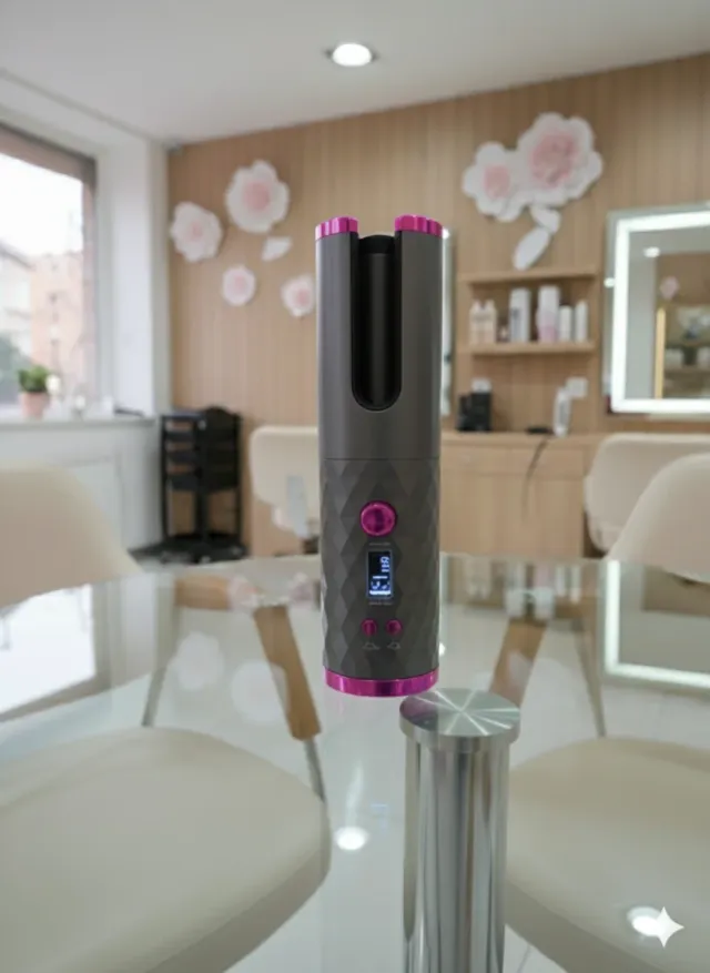 Rizador Pelo Inalámbrico Gris/Rosa