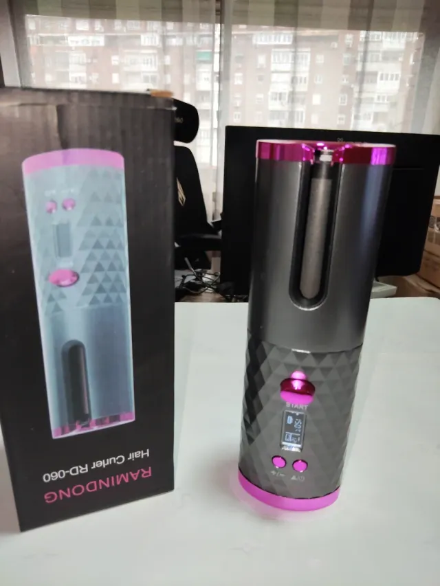 Rizador Pelo Inalámbrico Gris/Rosa