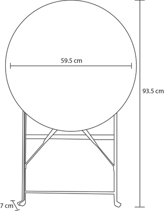 Set 3 Pezzi da Giardino Pieghevole Modello Parigi,