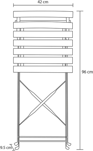 Set 3 Pezzi da Giardino Pieghevole Modello Parigi,
