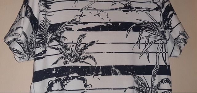 Camiseta Talla L Palmeras Rayas
