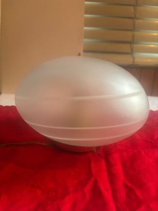 Lampada vetro satinato e ottone