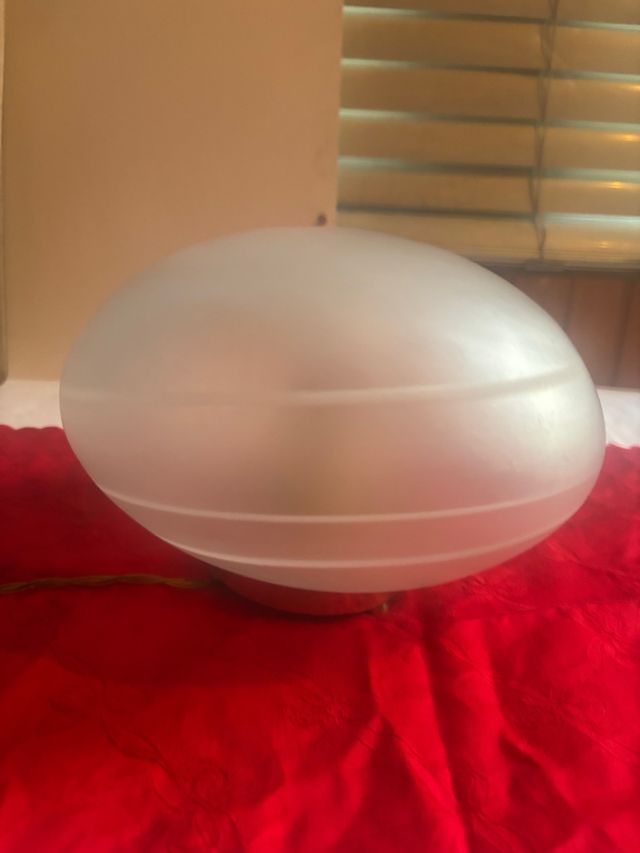 Lampada vetro satinato e ottone