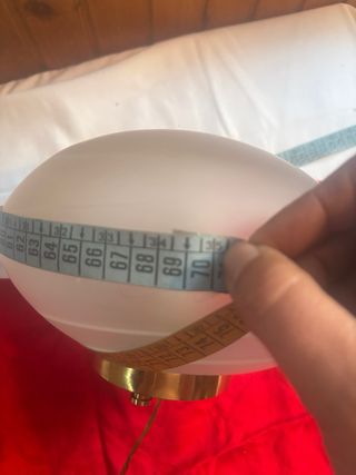 Lampada vetro satinato e ottone